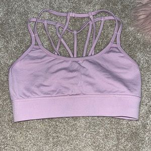 fabletics light purple sports bra
